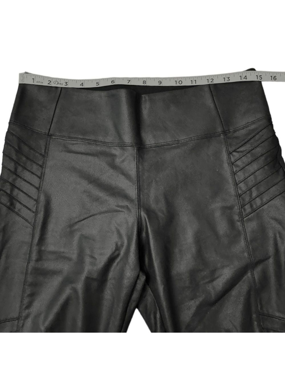 Athleta Delancey Moto Tight Black Zipper Ankle Activewear Athleisure Women’s L - Picture 3 of 12